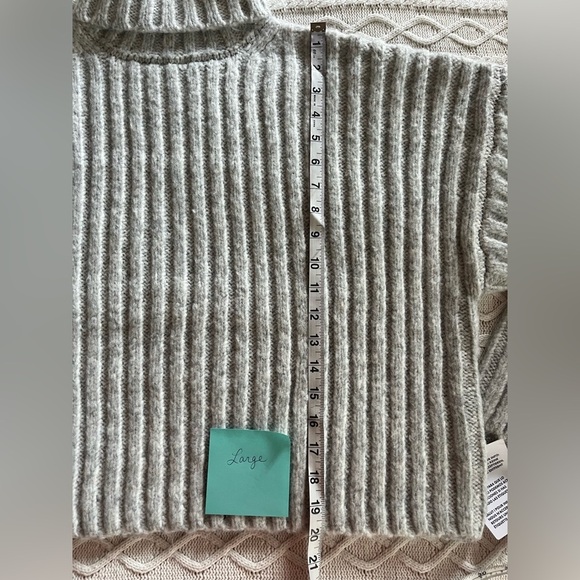 NWT Topshop Cozy Gray Turtleneck Sweater Long Sleeve Varied Sizes - Picture 7 of 16